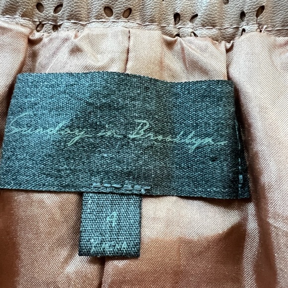 ANTHROPOLOGIE Sunday In Brooklyn Astral Swing Skirt, Vegan Leather Y2K - Picture 6 of 9